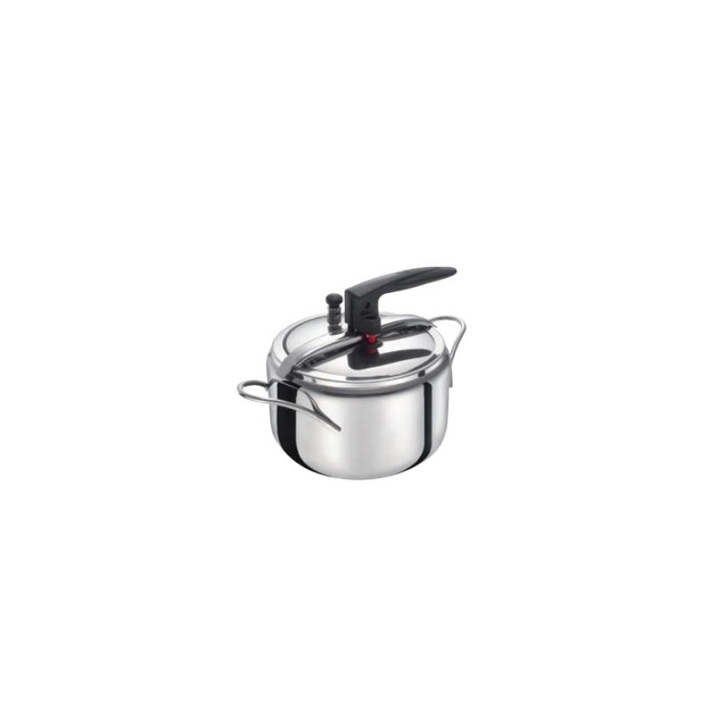 Bialetti Y0DVPP0225 autocuiseur pour cuisinière 5 L Noir, Acier inoxydable