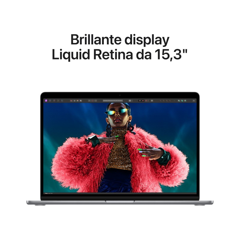 Apple MacBook Air Apple M M3 Ordinateur portable 38,9 cm (15.3") 8 Go 512 Go SSD Wi-Fi 6E (802.11ax) macOS Sonoma Gris