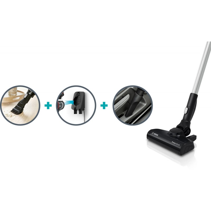 Bosch Serie 6 BCS611P4A stick vacuum electric broom Battery Dry Hygiene Filter Bagless 0.3 L Black 2.5 Ah