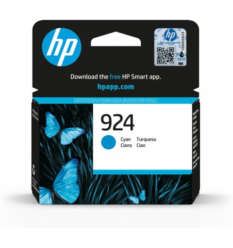 HP 924 Cartouche Encre Authentique Cyan