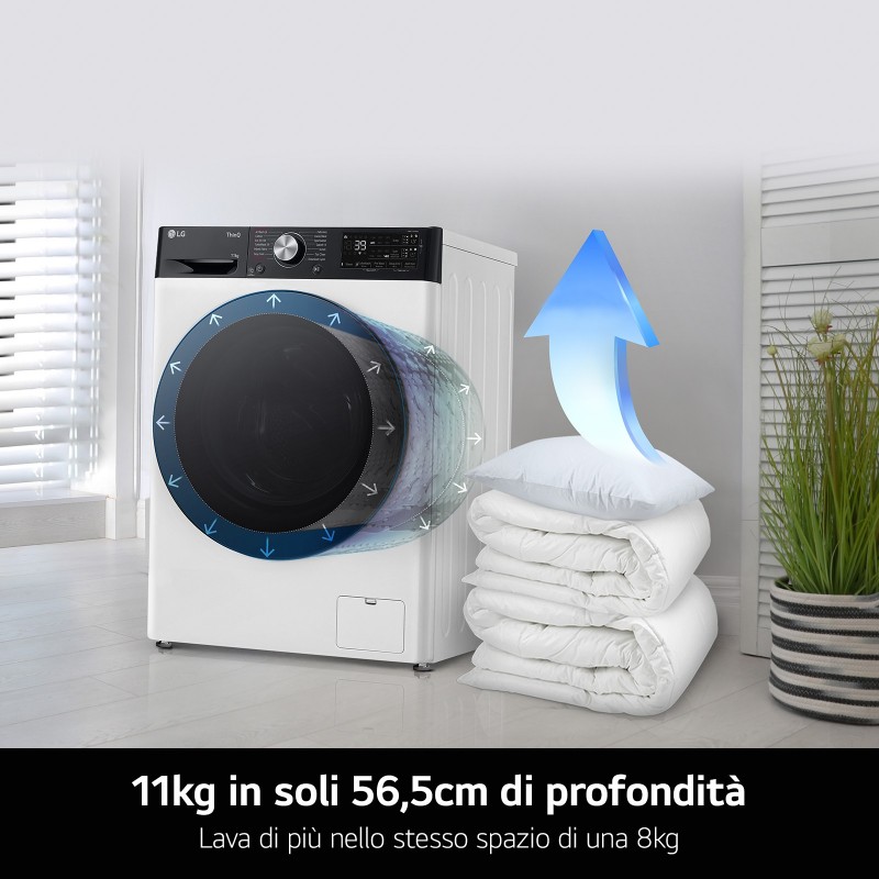 LG F4R7511TSWB lavadora Carga frontal 11 kg 1400 RPM Blanco