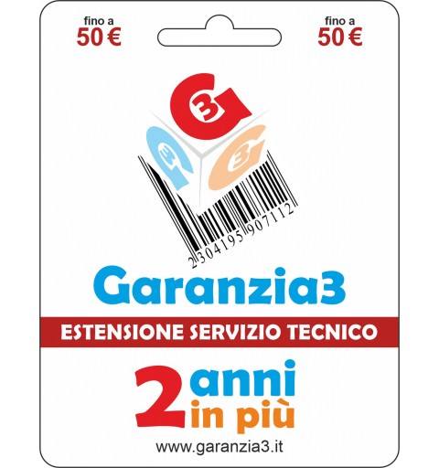 Garanzia3 G2PDIT50 Estensione Garanzia 2 Anni Per Prodotti Fino A 50 Euro