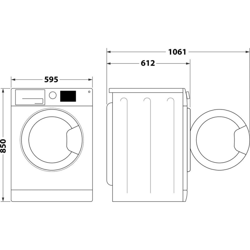 Indesit BWA 81496X WV IT washing machine Front-load 8 kg 1351 RPM White