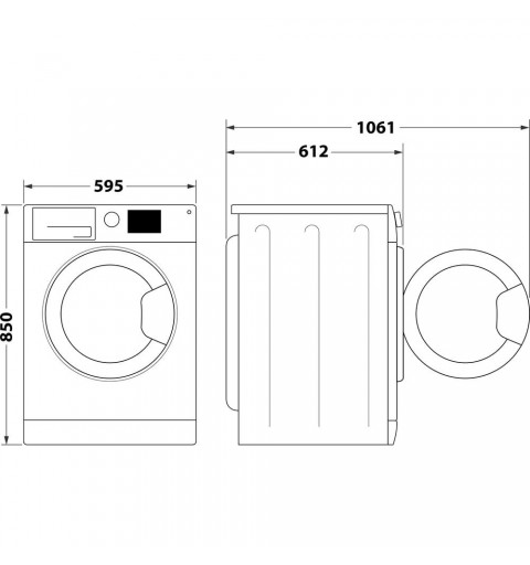 Indesit BWA 81496X WV IT machine à laver Charge avant 8 kg 1351 tr min Blanc