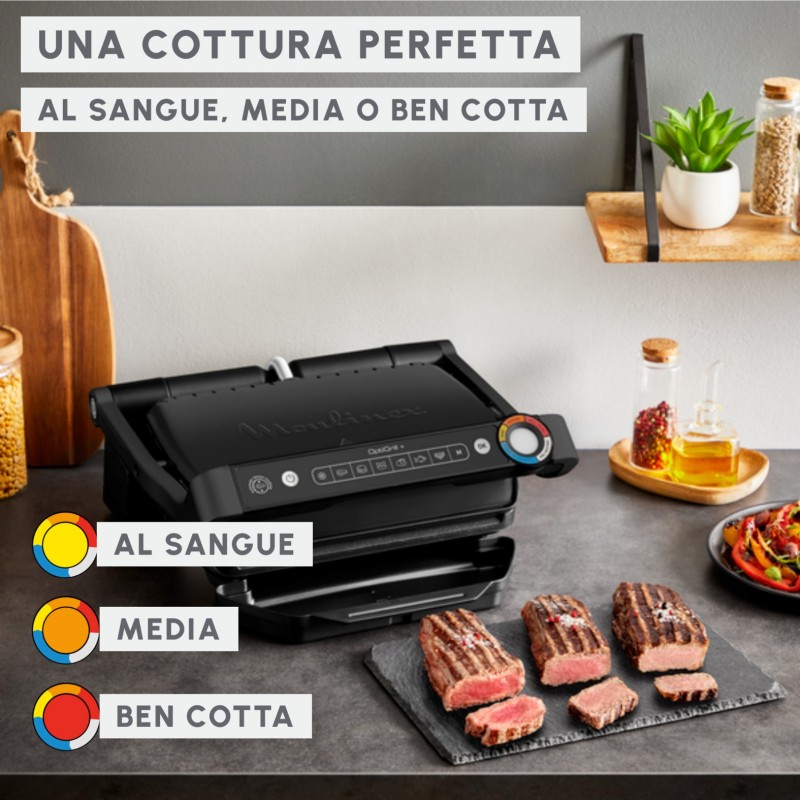 Moulinex GI7178 Griglia elettrica intelligente Optigrill+