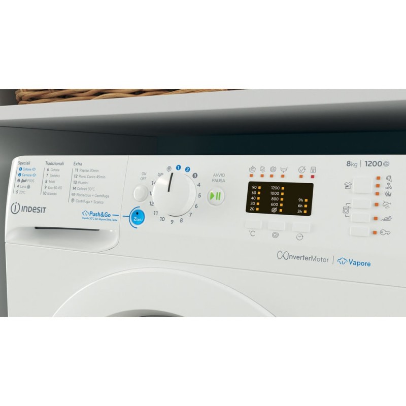 Indesit BWA 81295X WV IT machine à laver Charge avant 8 kg 1151 tr min Blanc