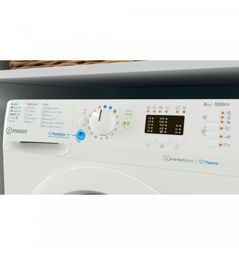 Indesit BWA 81295X WV IT machine à laver Charge avant 8 kg 1151 tr min Blanc