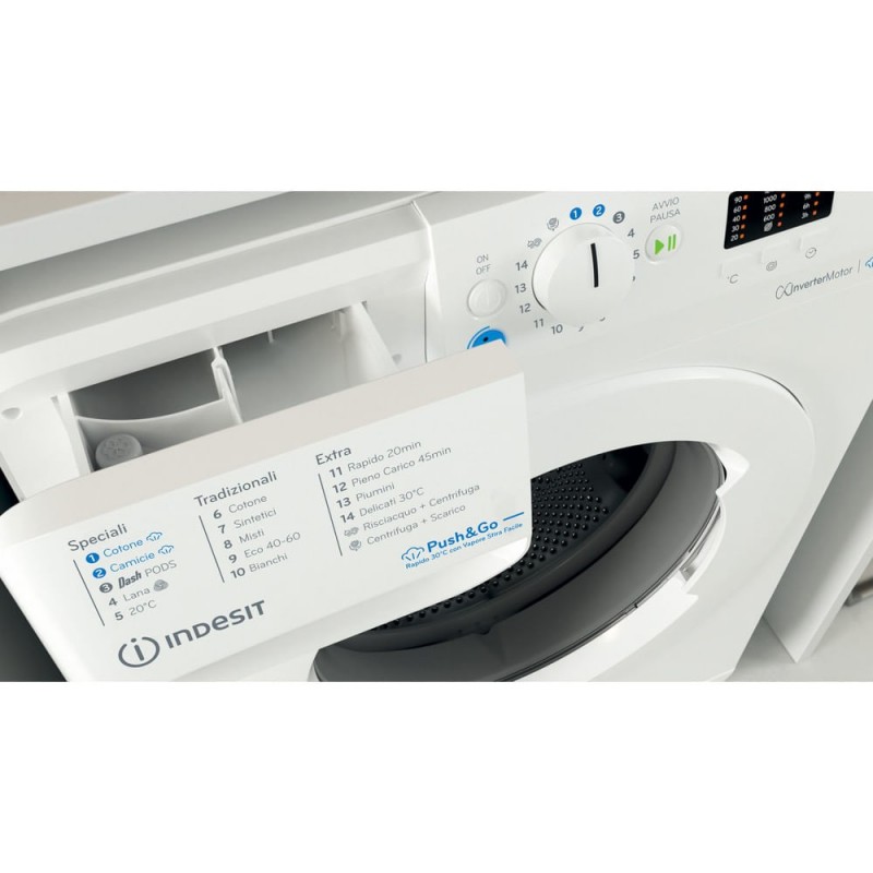 Indesit BWA 81295X WV IT machine à laver Charge avant 8 kg 1151 tr min Blanc