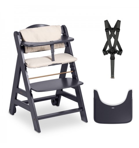 Hauck Beta+ Traditional high chair Padded seat Black