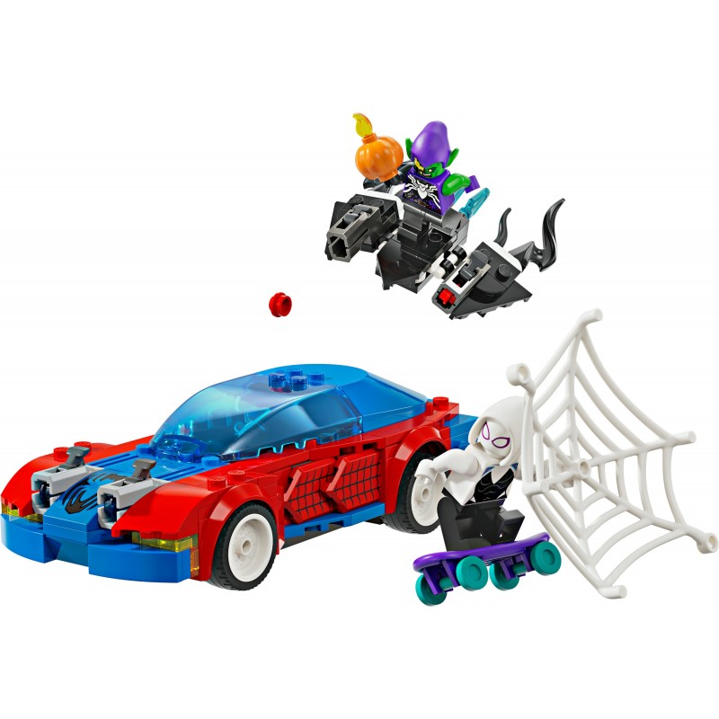 LEGO La voiture de course de Spider-Man contre le Bouffon Vert venomisé