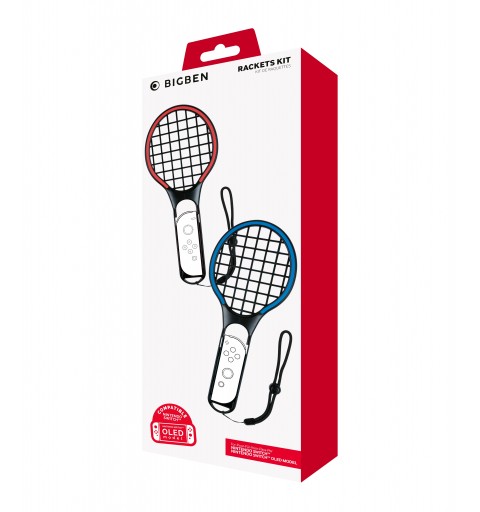 Bigben Interactive Joy-Con Tennis Rackets Kit Noir, Bleu, Rouge Spéciale Nintendo Switch