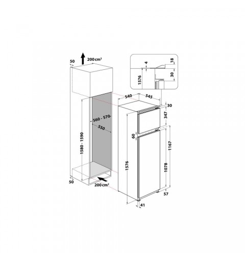 Whirlpool ART 3672 Built-in 239 L E White