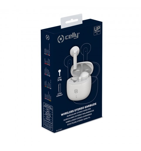 Celly BUZ2 Kopfhörer True Wireless Stereo (TWS) im Ohr Anrufe Musik USB Typ-C Bluetooth Weiß