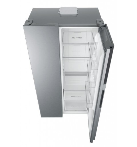 Haier SBS 90 Serie 3 HSR3918ENPG side-by-side refrigerator Freestanding 528 L E Silver