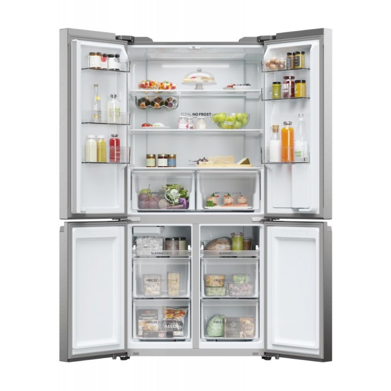 Haier Cube 90 Serie 5 HCR5919EHMP frigo américain Pose libre 525 L E Platine, Acier inoxydable