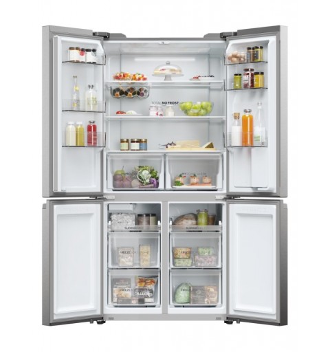 Haier Cube 90 Serie 5 HCR5919EHMP frigo américain Pose libre 525 L E Platine, Acier inoxydable