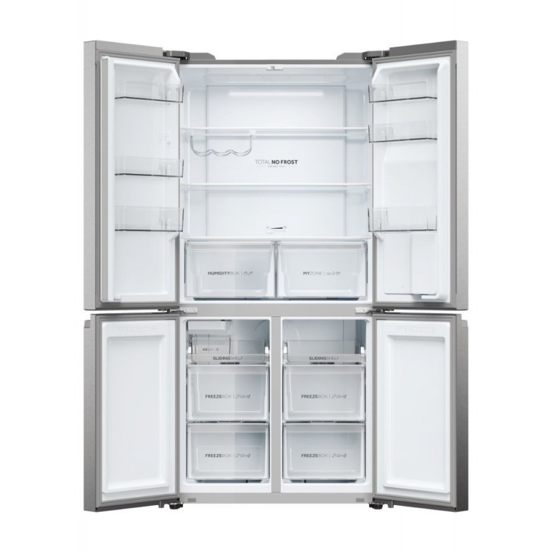 Haier Cube 90 Serie 5 HCR5919EHMP frigo américain Pose libre 525 L E Platine, Acier inoxydable