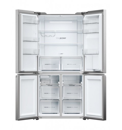 Haier Cube 90 Serie 5 HCR5919EHMP frigo américain Pose libre 525 L E Platine, Acier inoxydable