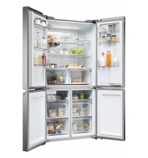 Haier Cube 90 Serie 5 HCR5919EHMP frigo américain Pose libre 525 L E Platine, Acier inoxydable