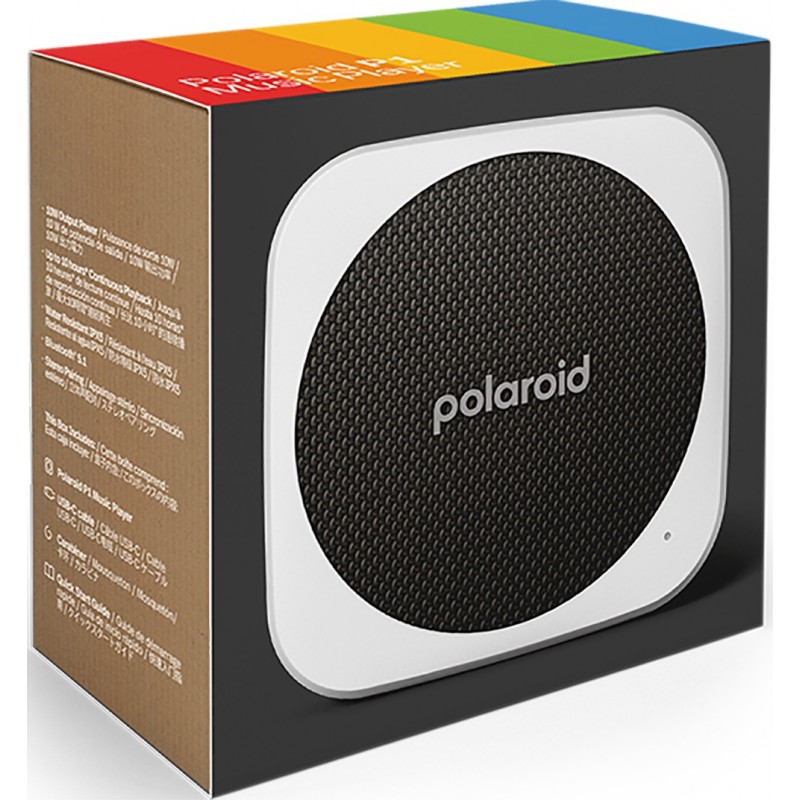 Polaroid PLRMUSICP19079BLK haut-parleur portable et de fête Noir, Blanc