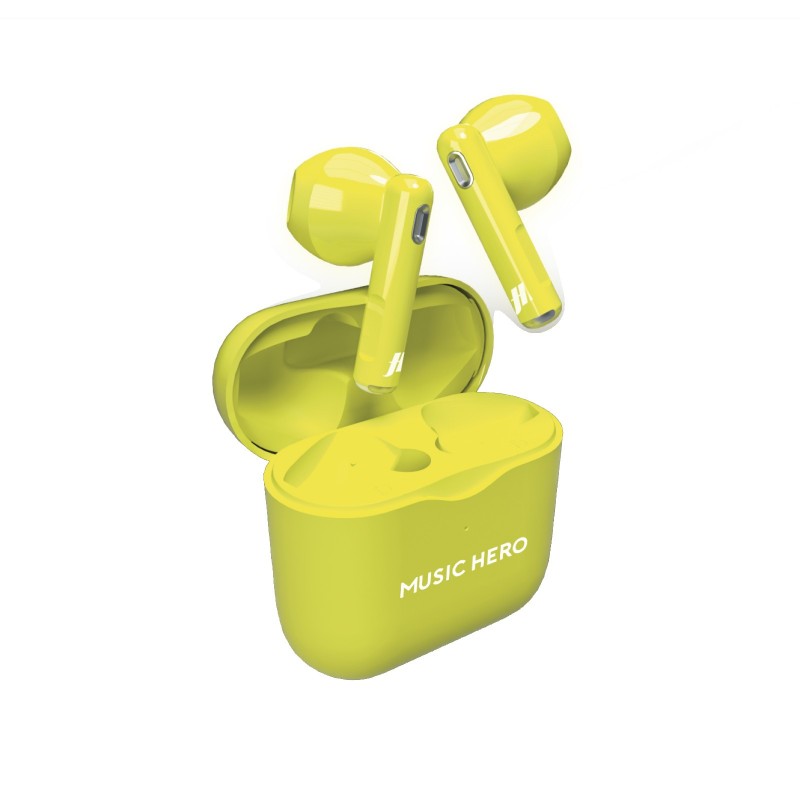 SBS MHTWSFLUOY auricular y casco Auriculares True Wireless Stereo (TWS) Dentro de oído Llamadas Música Amarillo