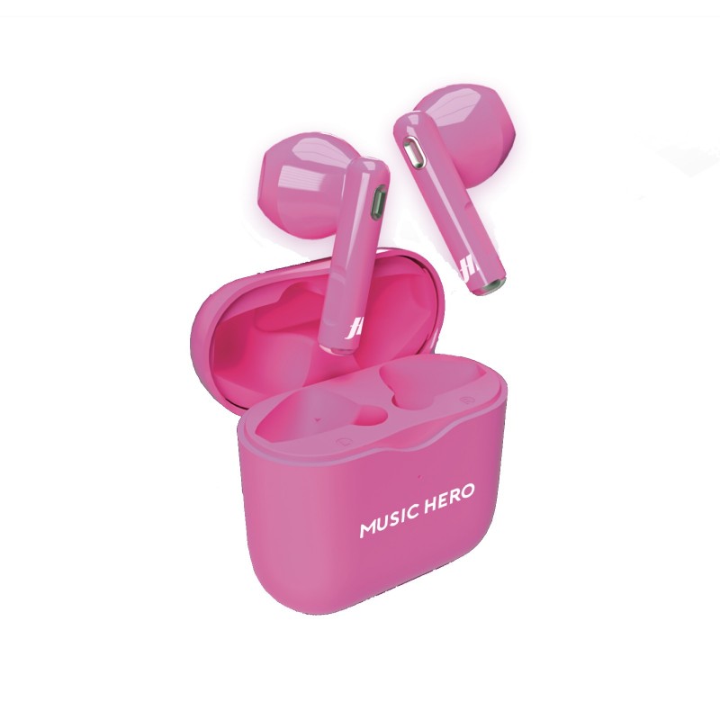 SBS MHTWSFLUOR Headset True Wireless Stereo (TWS) In-ear Calls Music Pink