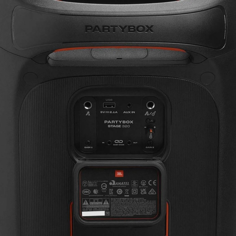 JBL PartyBox STAGE 320 Altavoz para fiestas Negro 240 W