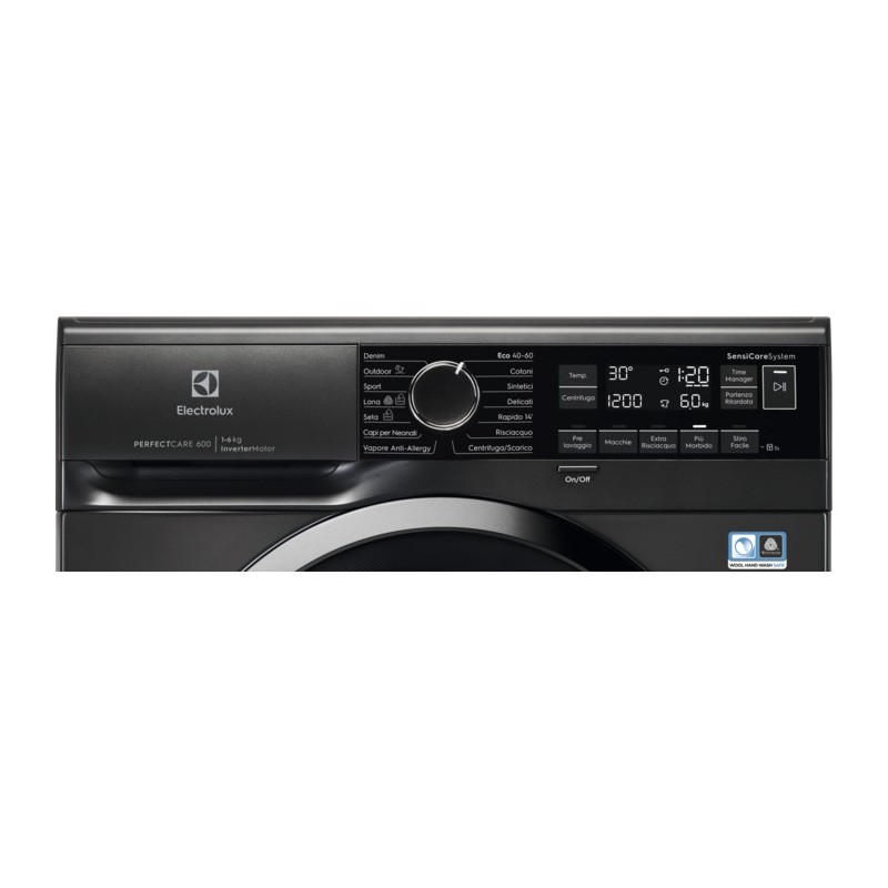 Electrolux SensiCare 600 EW6S306BL lavadora Carga frontal 6 kg 951 RPM Negro, Plata