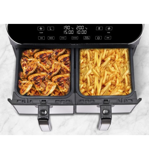 G3 Ferrari G10150 Double 8 L Stand-alone 1700 W Hot air fryer Black, Stainless steel