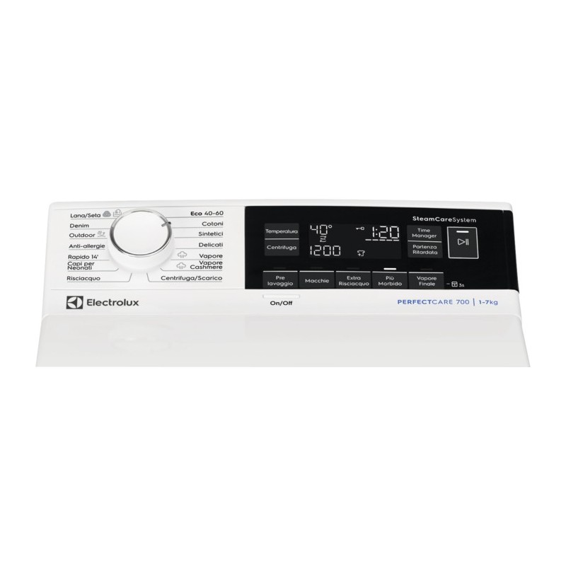 Electrolux EW7T337A lavatrice Caricamento dall'alto 7 kg 1251 Giri min Bianco