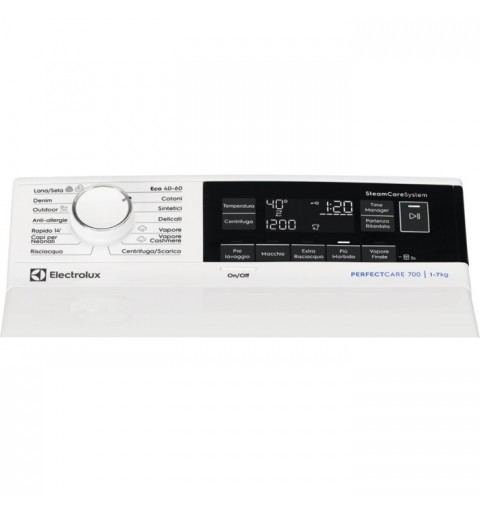 Electrolux EW7T337A lavatrice Caricamento dall'alto 7 kg 1251 Giri min Bianco