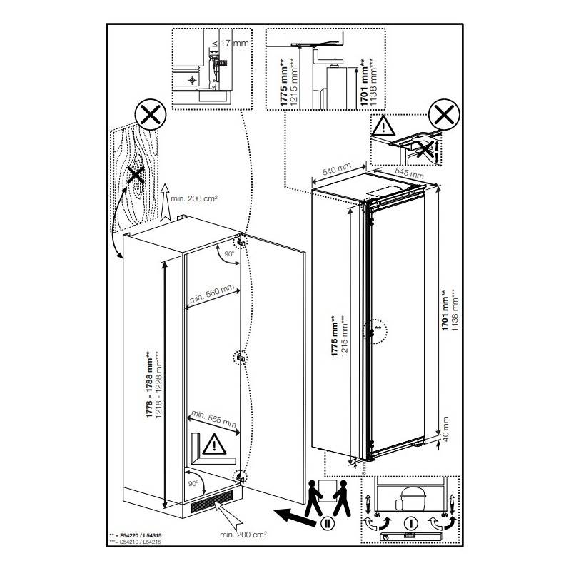 Beko BLSA210M4SN fridge Built-in 198 L E White