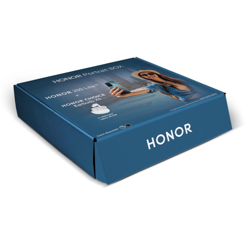 Honor 200 Lite 5G + Earbuds X5 17 cm (6.7") Double SIM Android 14 USB Type-C 8 Go 256 Go 4500 mAh Noir