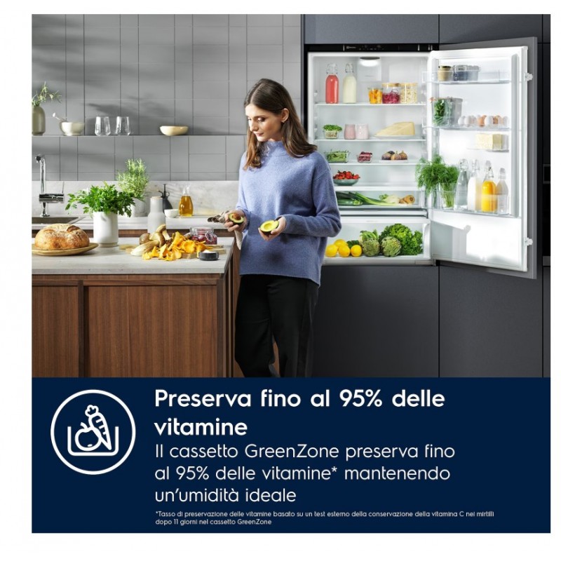 Electrolux ENG7TE75S frigo combine Intégré 376 L E Blanc