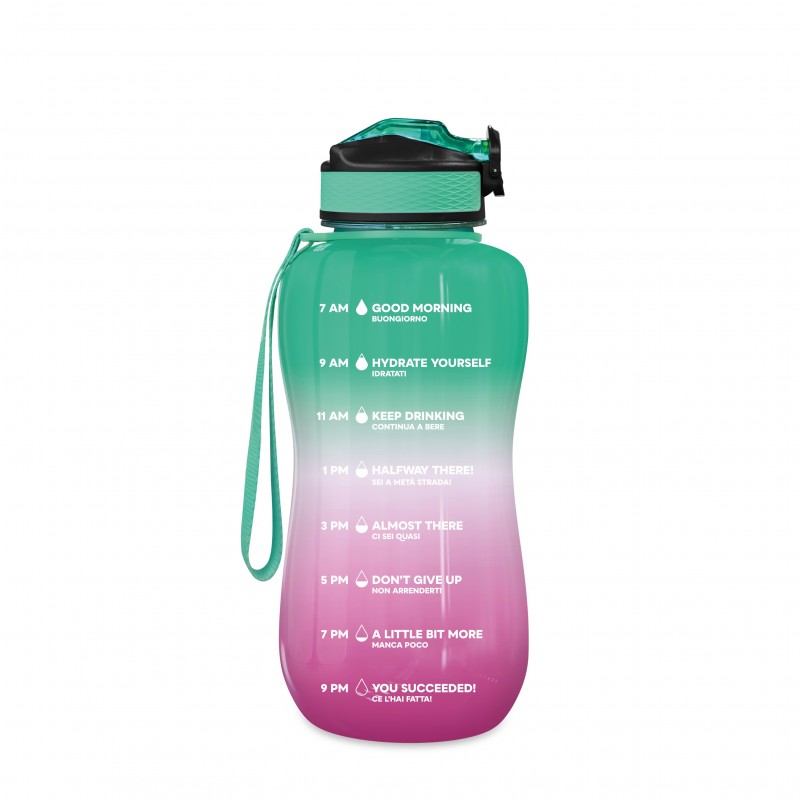 The Steel Bottle 8059304665370 bidón de agua Uso diario 2200 ml Tritan Verde, Rosa