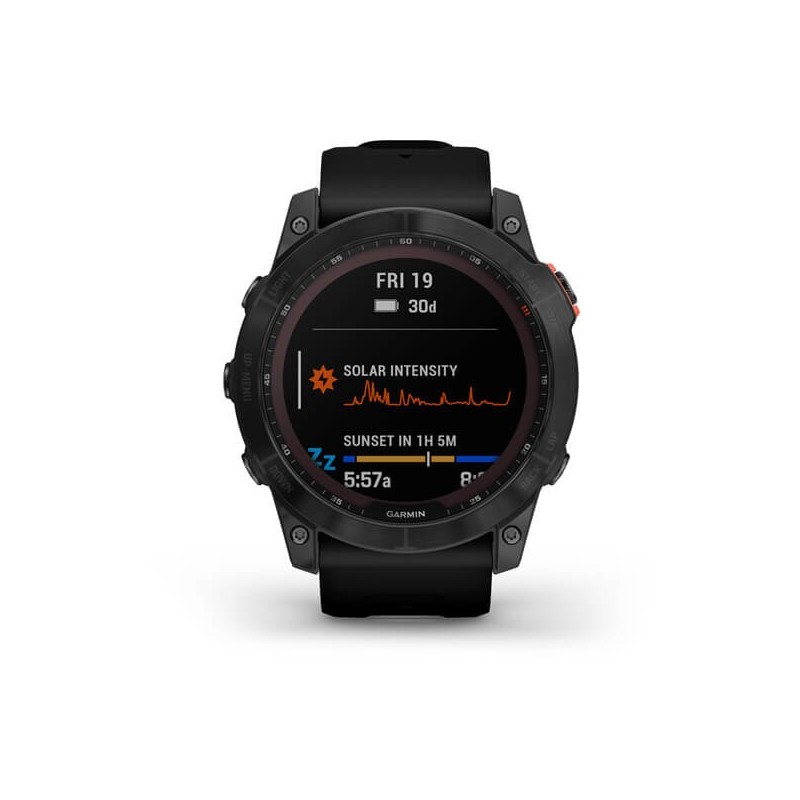 Garmin fenix 7X Solar 3,56 cm (1.4") MIP 51 mm Digital 280 x 280 Pixeles Pantalla táctil Gris Wifi GPS (satélite)