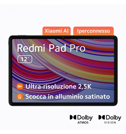 Xiaomi Redmi Pad Pro Qualcomm Snapdragon 128 GB 30,7 cm (12.1") 6 GB Wi-Fi 6 (802.11ax) Android 14 Grigio