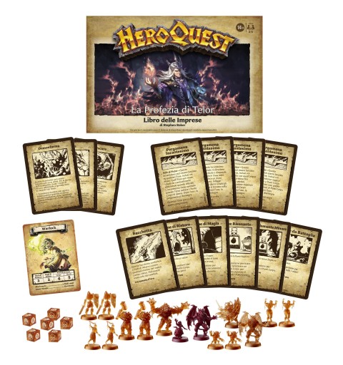 Hasbro Gaming Avalon Hill HeroQuest, pack delle imprese La Profezia di Telor, dai 14 anni in su, da 2 a 5 giocatori, richiede