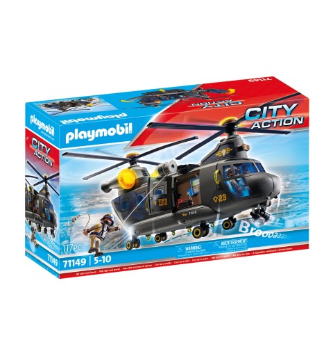 Playmobil City Action 71149 set da gioco Unità Speciale Elicottero