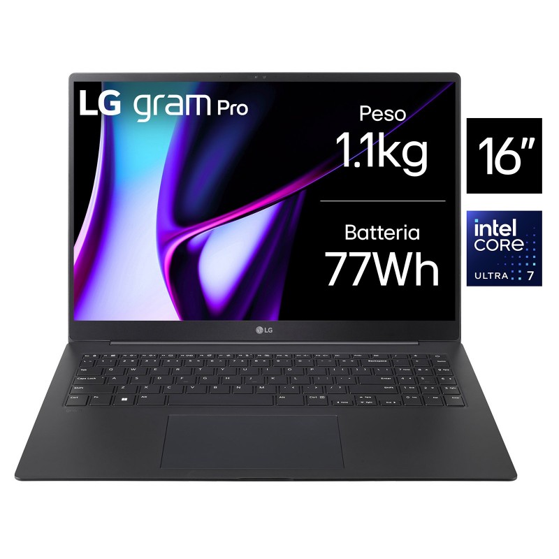 LG Gram Pro 16Z90SP-K.AA75D laptop Intel Core Ultra 7 155H Ordinateur portable 40,6 cm (16") WQXGA+ 16 Go DDR5-SDRAM 512 Go SSD