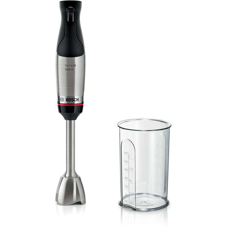 Bosch Serie 6 MSM6M610 blender Mélangeur par immersion 1000 W Noir, Acier inoxydable