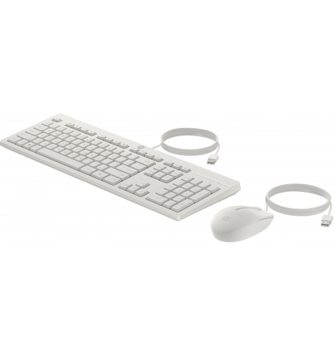 HP 225 Wired Mouse and Keyboard Combo White