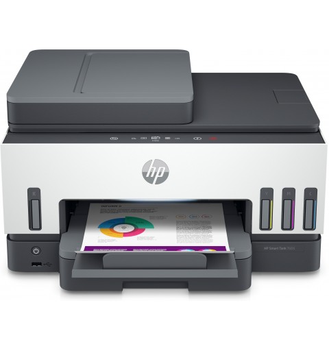 HP Smart Tank 7605 All-in-One, Color, Printer for Home and home office, Print, Copy, Scan, Fax, ADF and Wireless, 35-sheet ADF