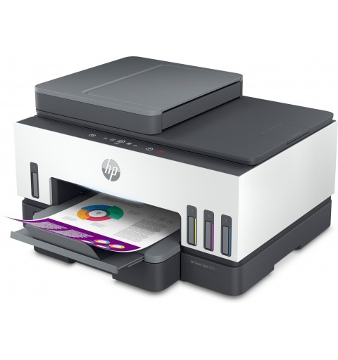 HP Smart Tank Stampante multifunzione 7605, Colore, Stampante per Abitazioni e piccoli uffici, Stampa, copia, scansione, fax,