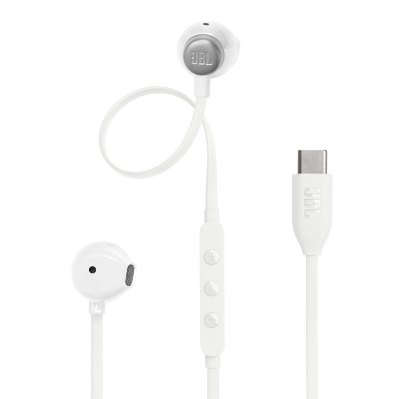 JBL Tune 305C Headset Wired In-ear Calls Music USB Type-C White