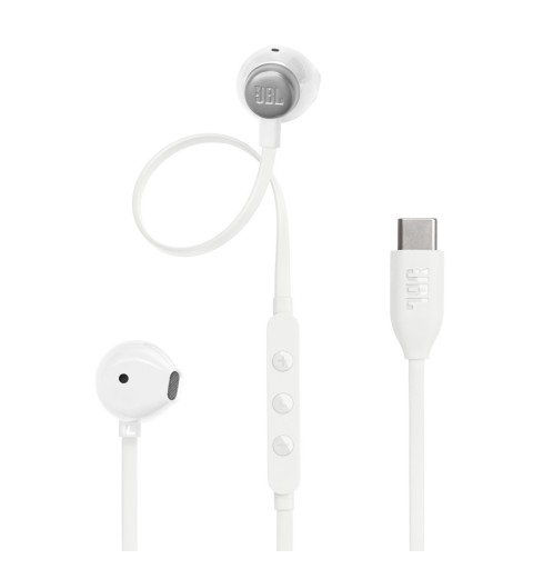 JBL Tune 305C Headset Wired In-ear Calls Music USB Type-C White