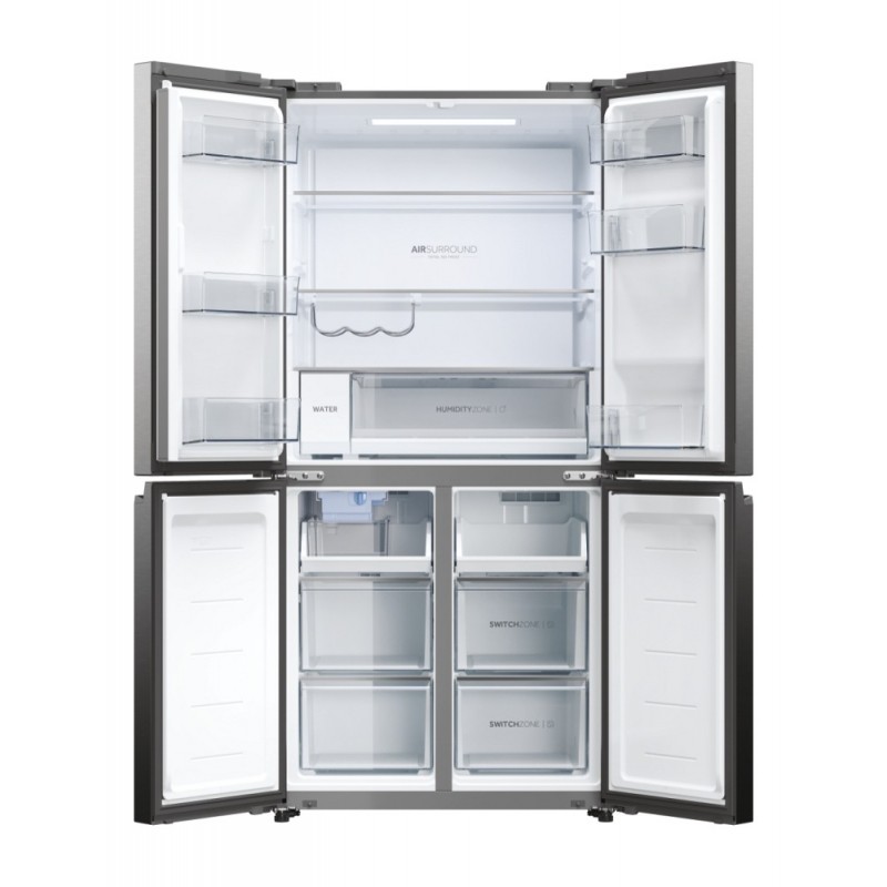 Haier Cube 83 Serie 5 HCW58F18EHMP side-by-side refrigerator Freestanding 507 L E Platinum, Stainless steel