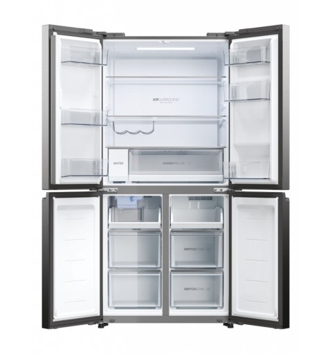 Haier Cube 83 Serie 5 HCW58F18EHMP side-by-side refrigerator Freestanding 507 L E Platinum, Stainless steel