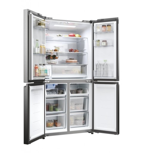 Haier Cube 83 Serie 5 HCW58F18EHMP side-by-side refrigerator Freestanding 507 L E Platinum, Stainless steel