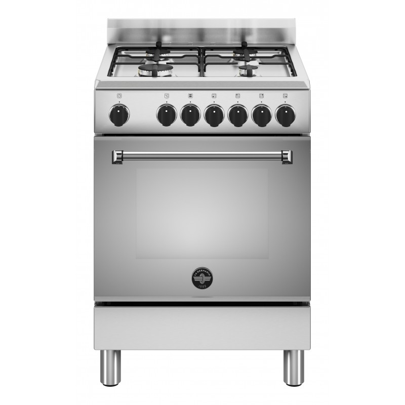 Bertazzoni La Germania Americana AMN664EXV 24 cocina Cocina independiente Eléctrico Encimera de gas Acero inoxidable A